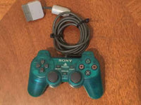 PS1 Original Dual Shock CLEAR EMERALD GREEN Controller - Best Retro Games