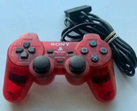 PS2 New CLEAR RED Wired Controller - Best Retro Games